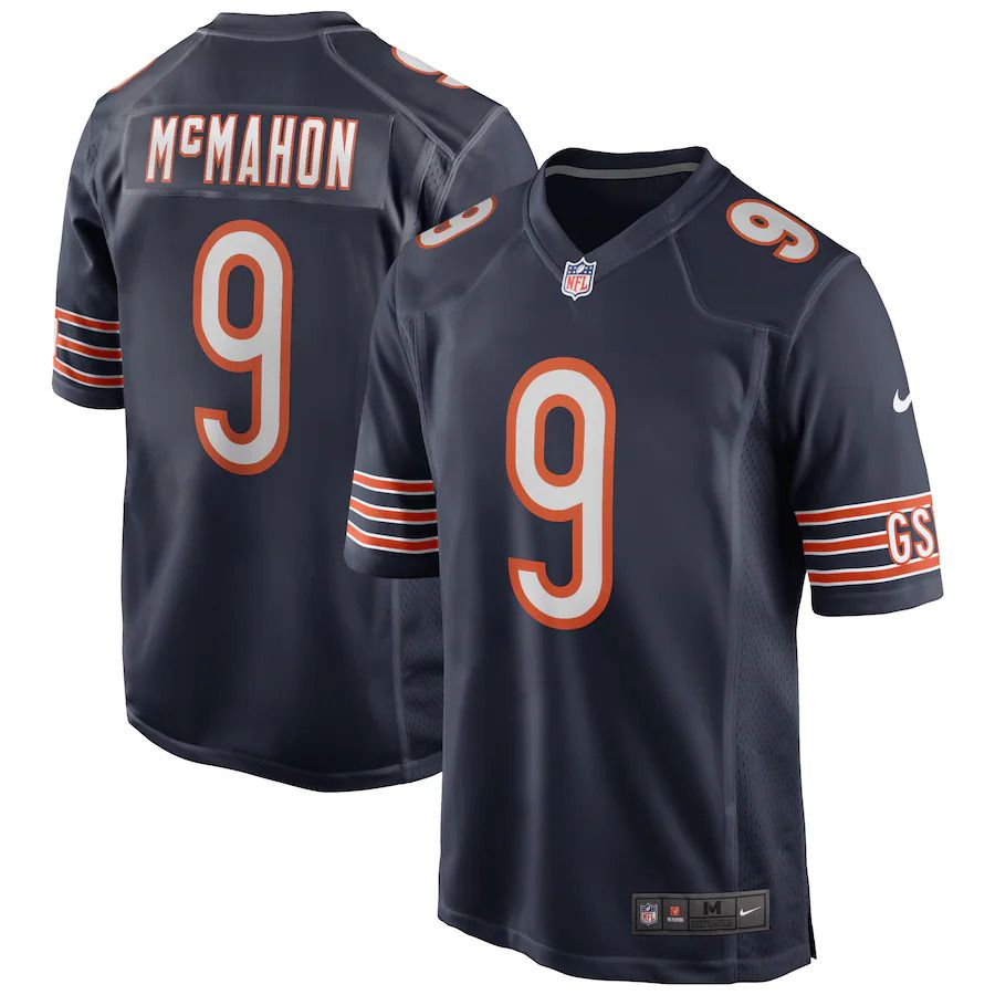 Cheap Men Chicago Bears 9 Jim McMahon Nike Navy Game Retired Player NFL Jersey